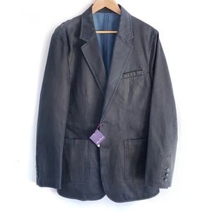 Navy Oil Cloth Alan Flusser Blazer Jacket Coat